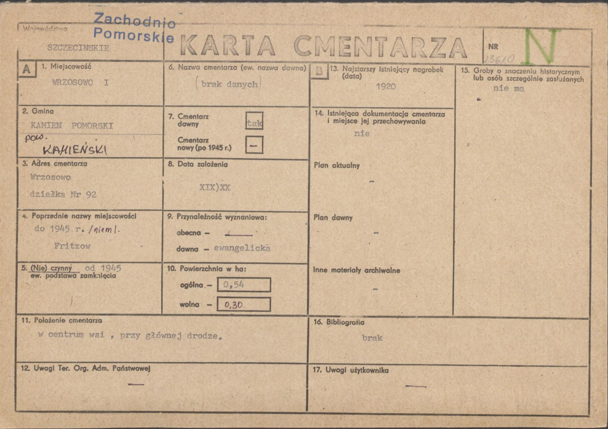 Karta cmentarza, skan nr 1