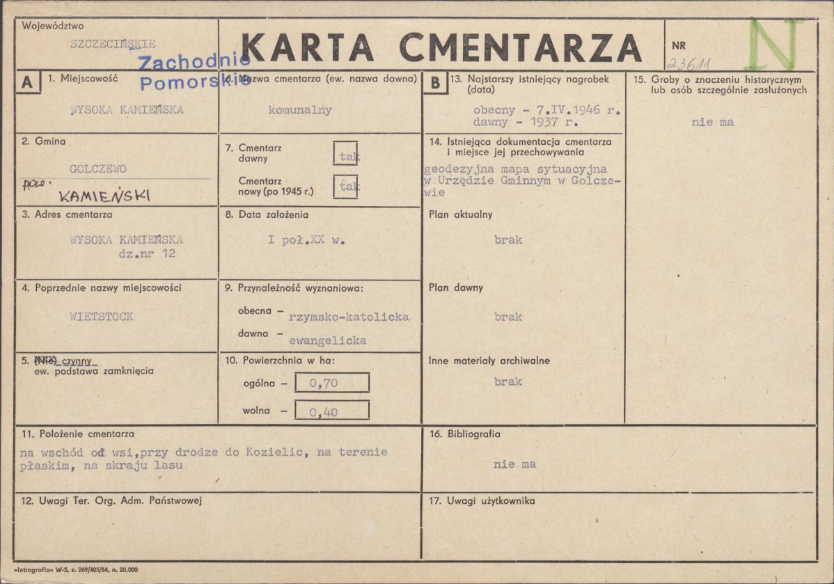 Karta cmentarza, skan nr 1