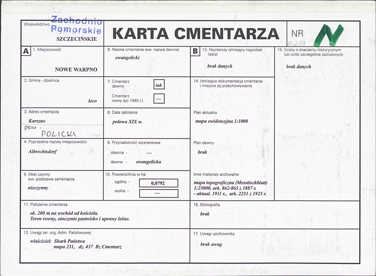 Karta cmentarza, skan nr 1