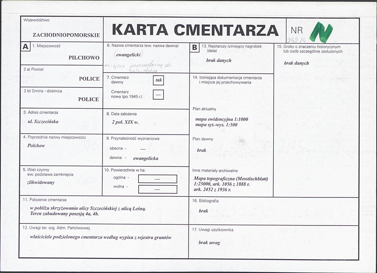 Karta cmentarza, skan nr 1