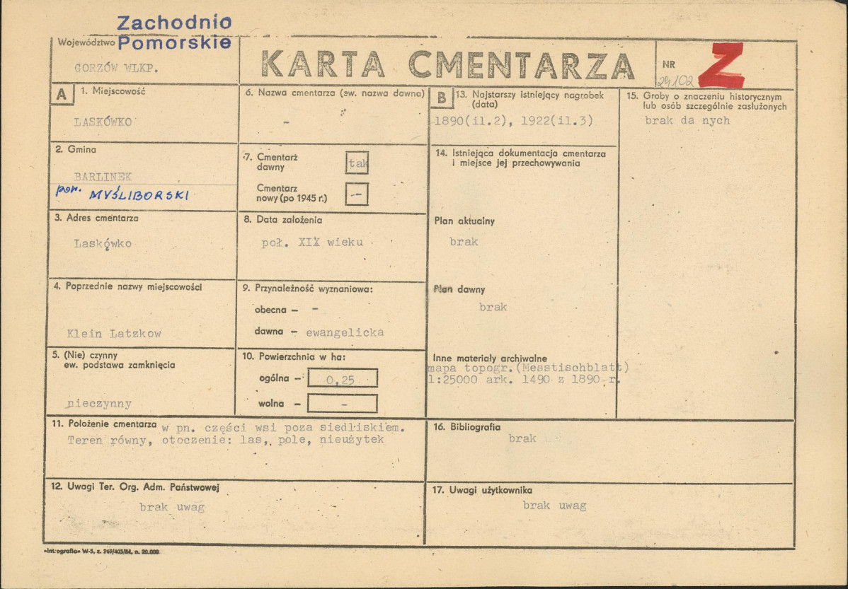 Karta cmentarza, skan nr 1