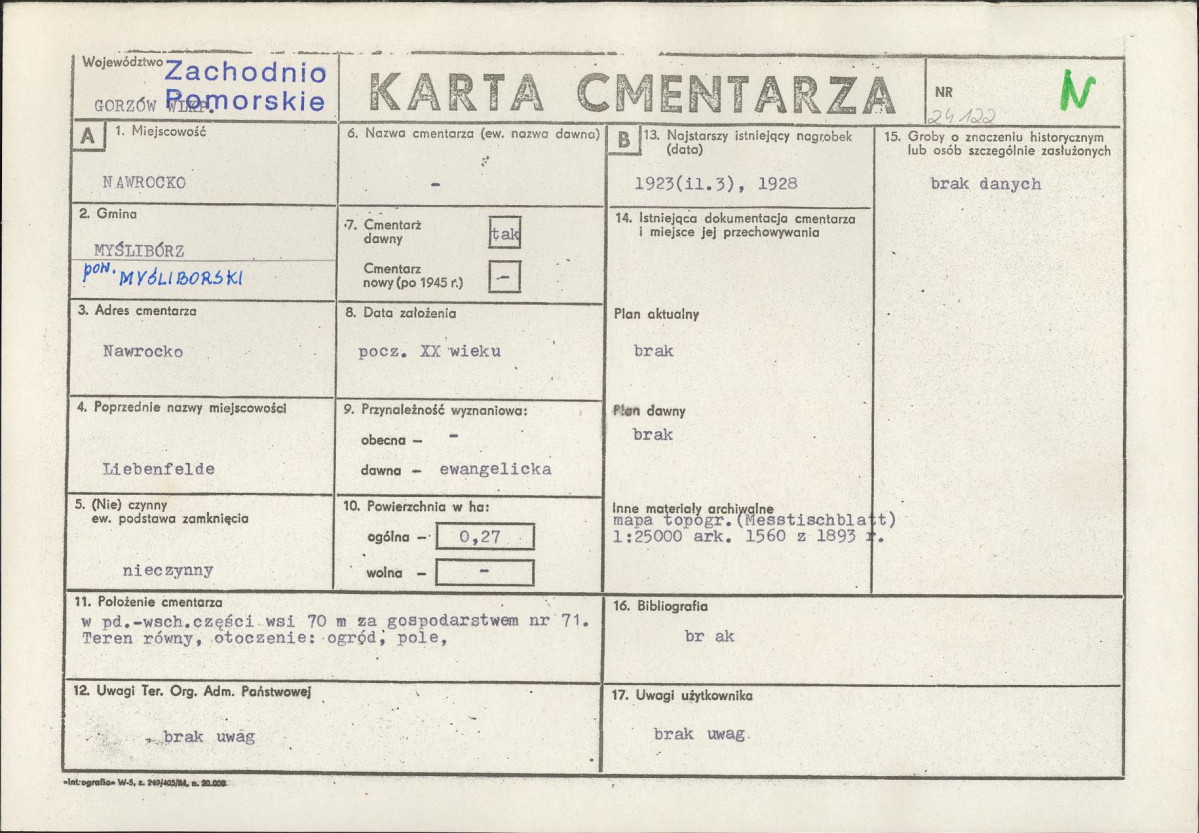 Karta cmentarza, skan nr 1
