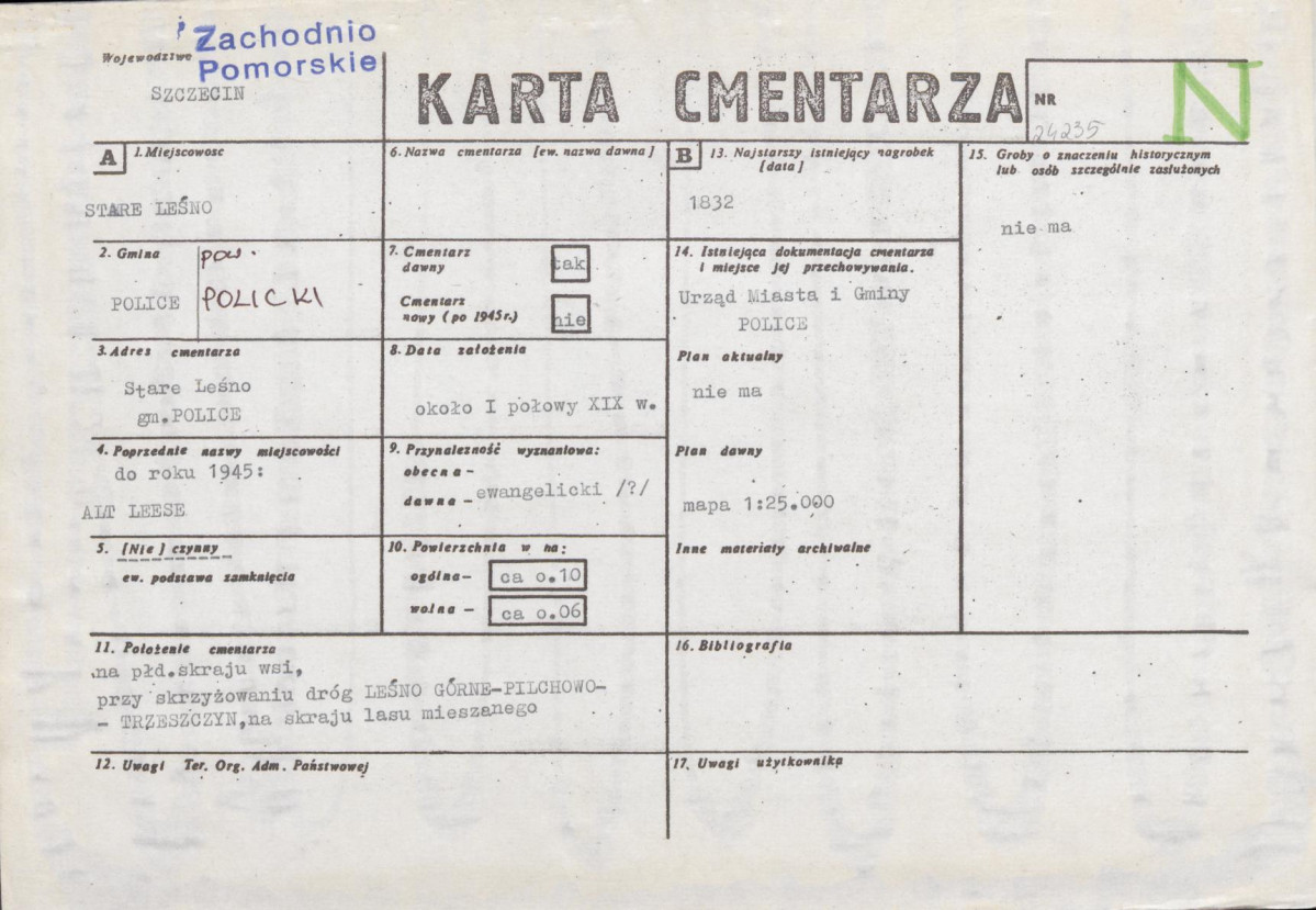 Karta cmentarza, skan nr 1