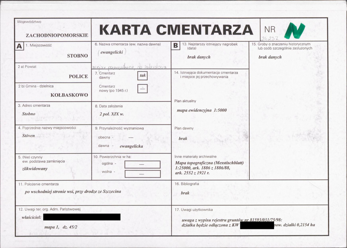 Karta cmentarza, skan nr 1