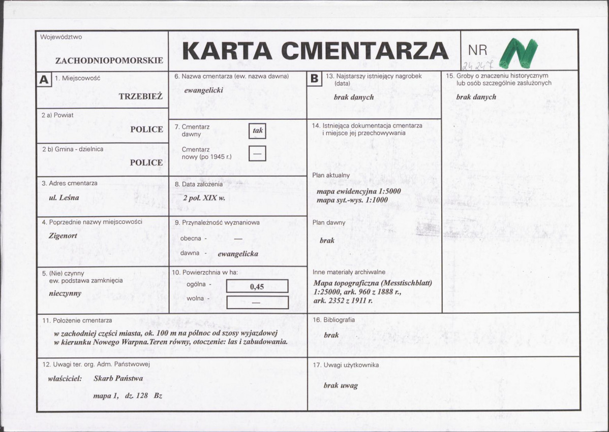 Karta cmentarza, skan nr 1