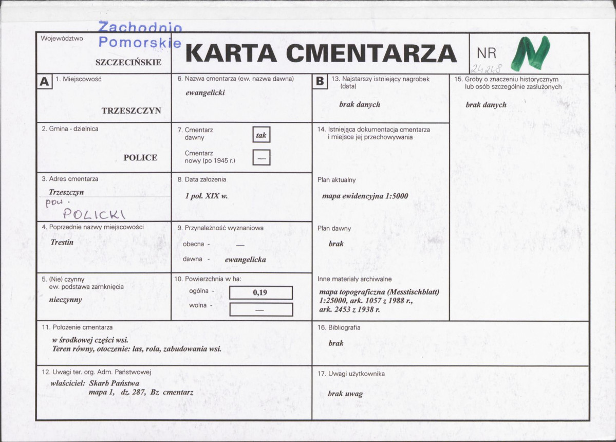 Karta cmentarza, skan nr 1