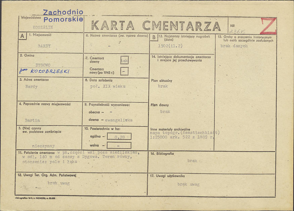 Karta cmentarza, skan nr 1
