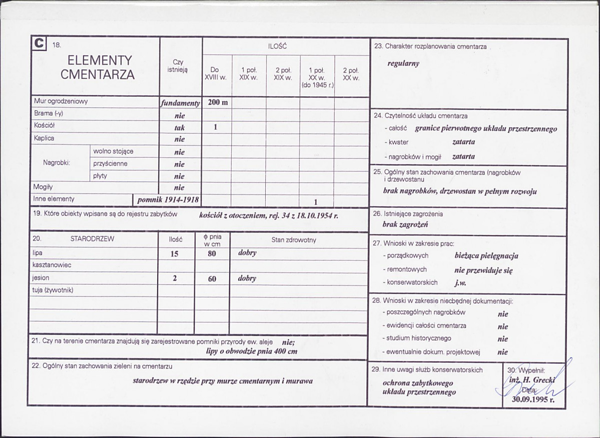 Karta cmentarza, skan nr 2