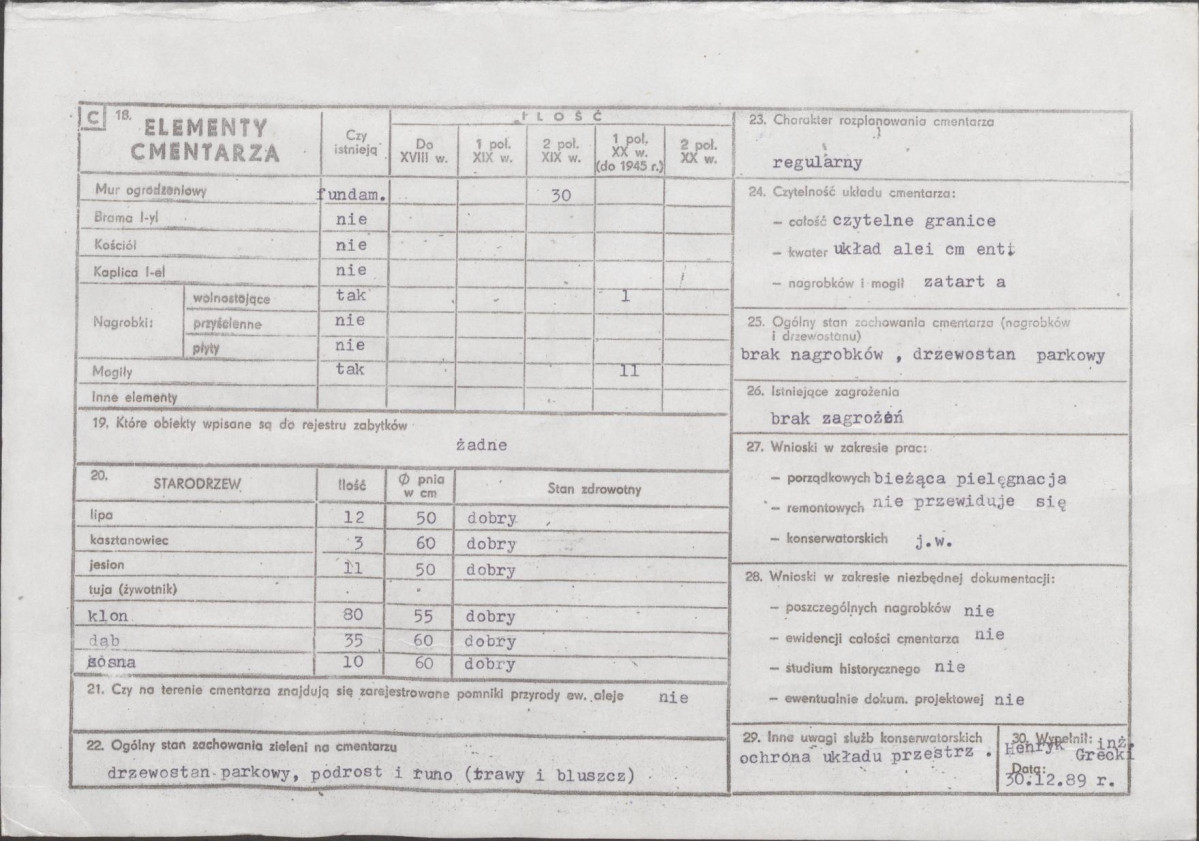 Karta cmentarza, skan nr 2