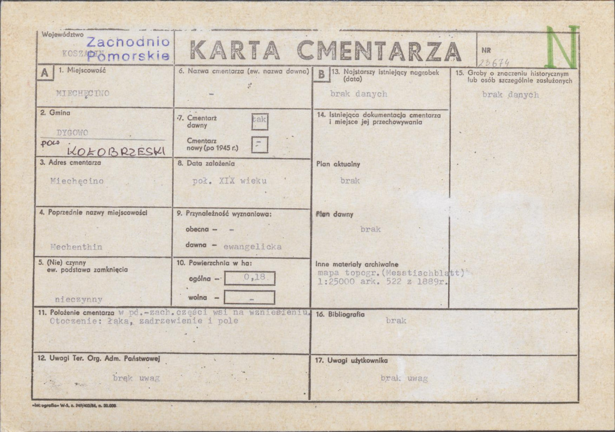 Karta cmentarza, skan nr 1