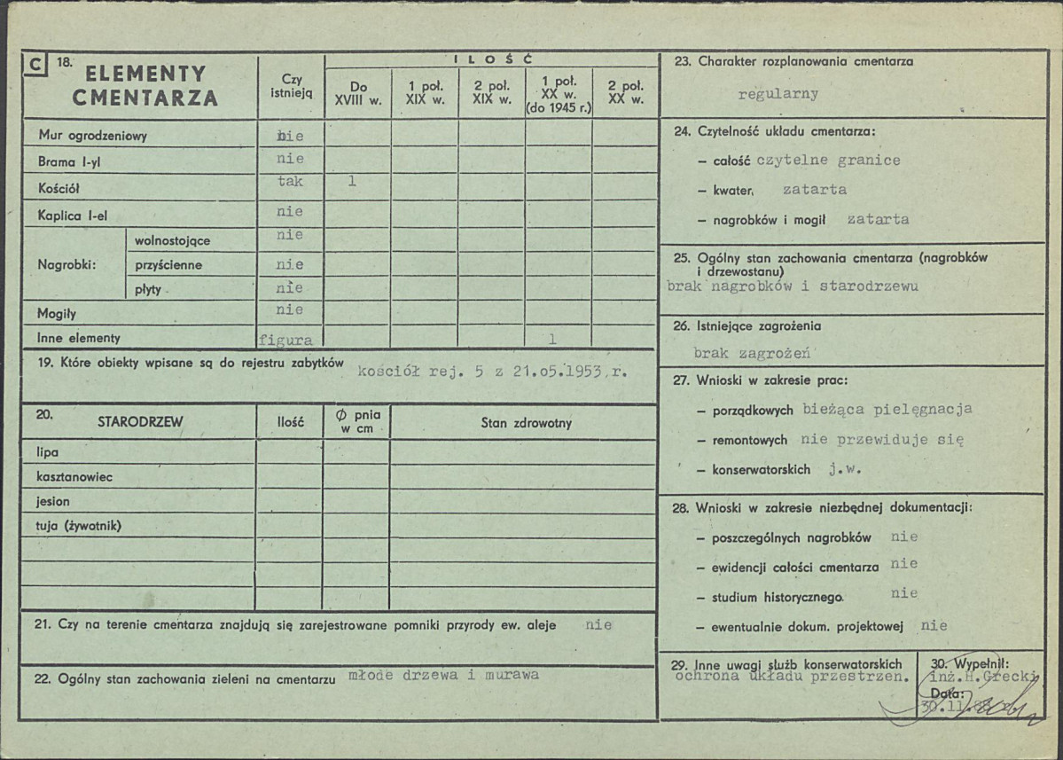 KC - Karta cmentarza, skan nr 2