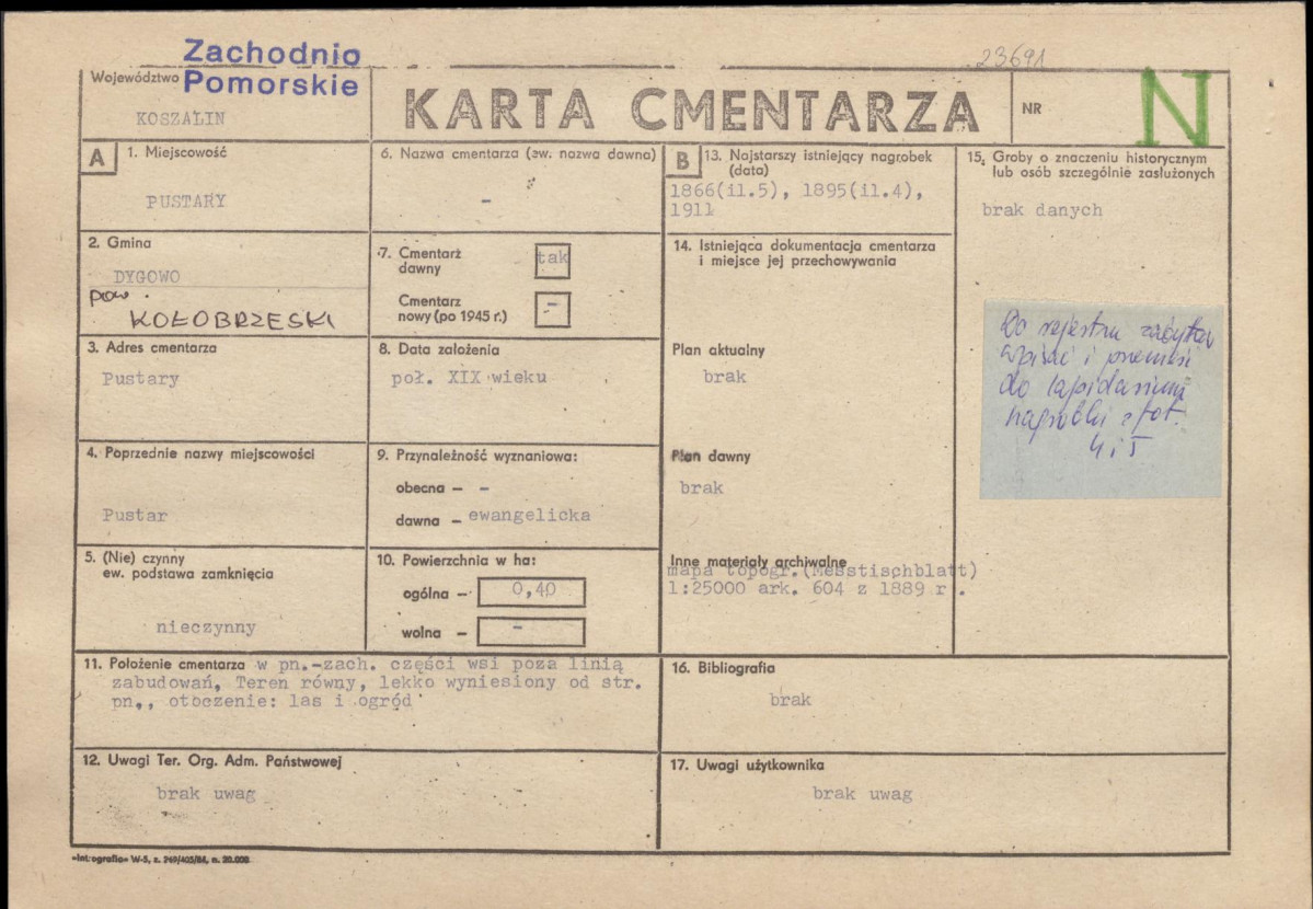 Karta cmentarza, skan nr 1