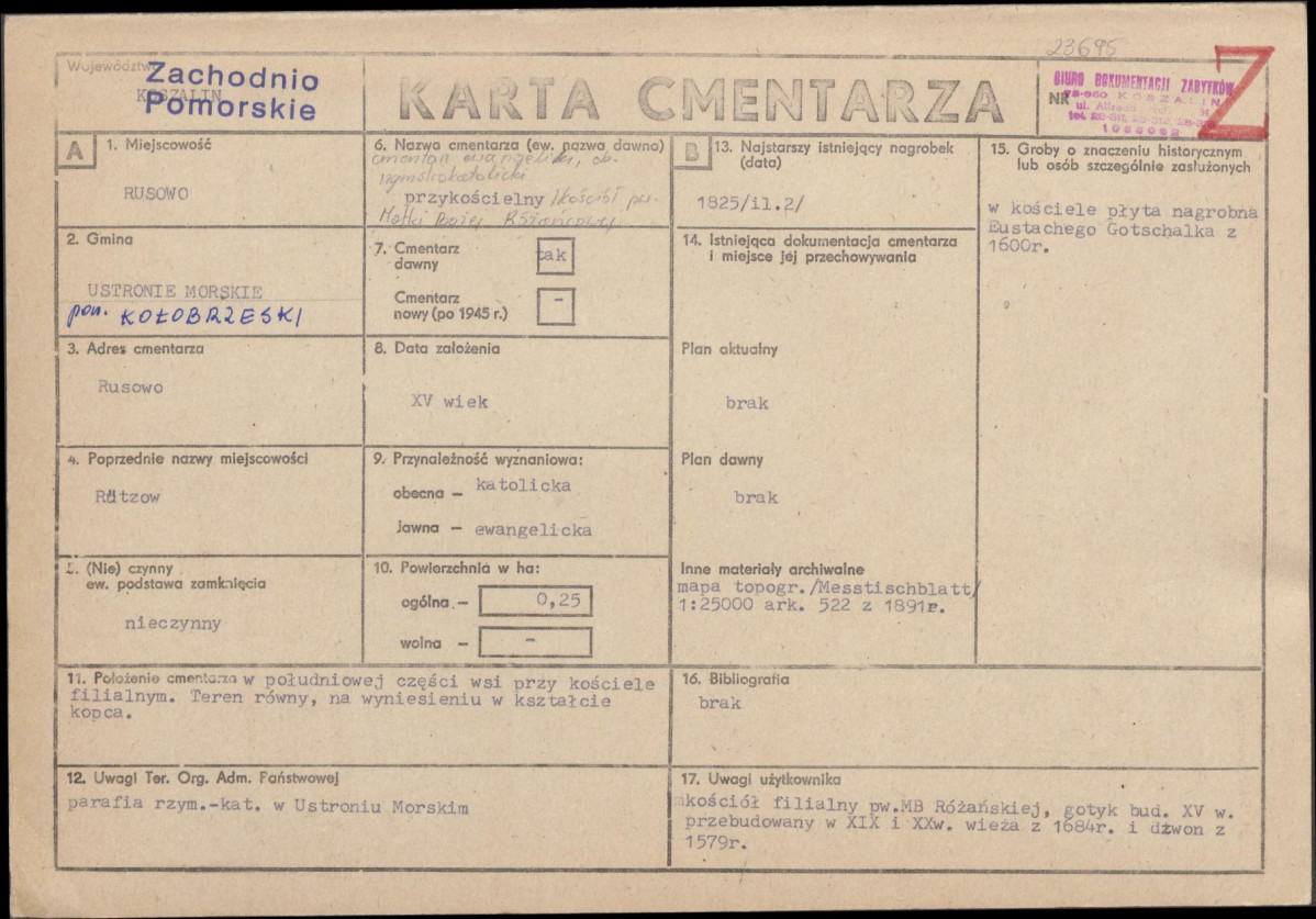 Karta cmentarza, skan nr 1