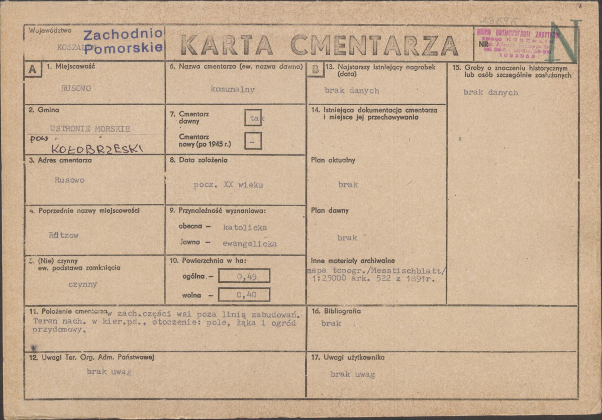 Karta cmentarza, skan nr 1