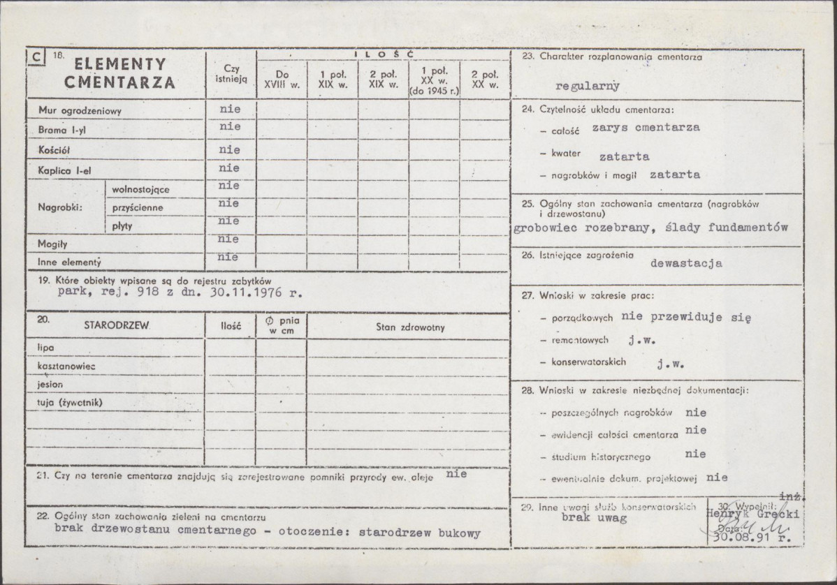 Karta cmentarza, skan nr 2
