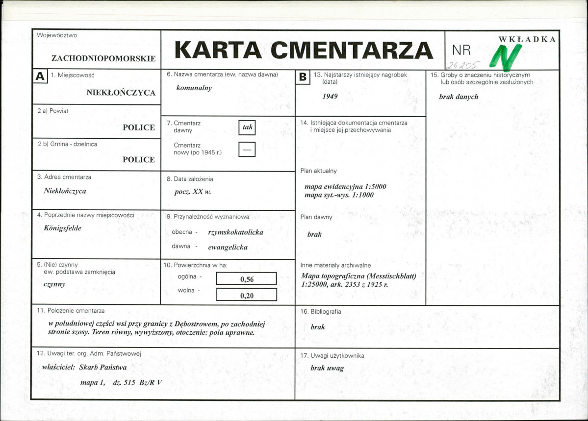 Karta cmentarza, skan nr 1