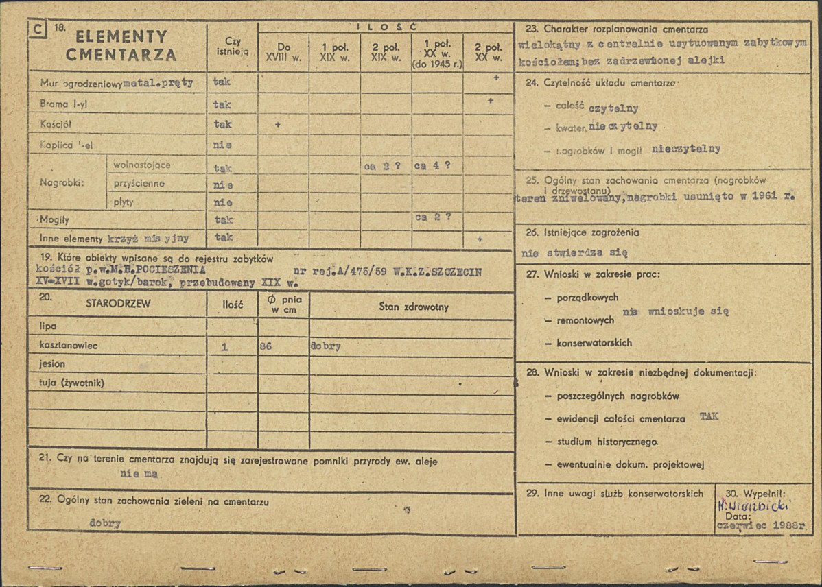 KC - Karta cmentarza, skan nr 2