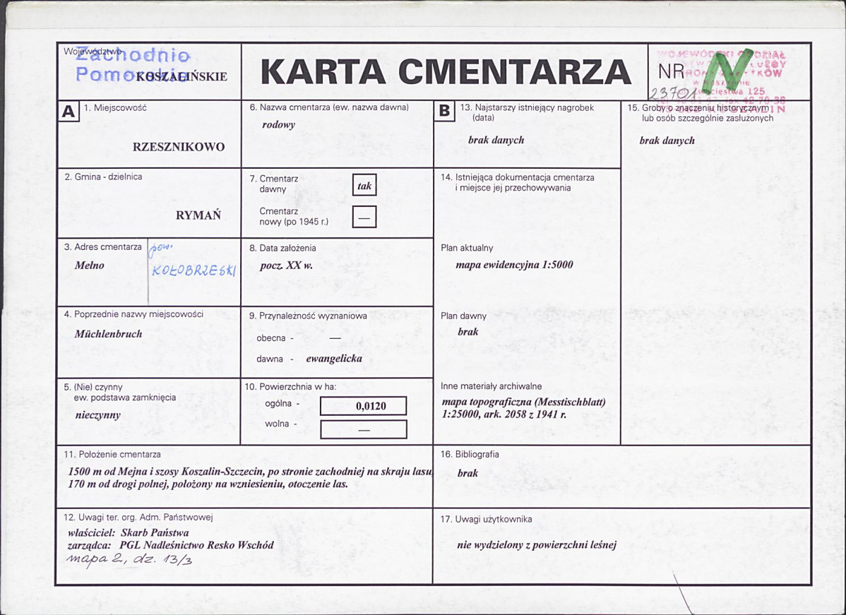 Karta cmentarza, skan nr 1