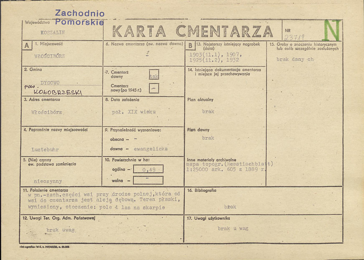 Karta cmentarza, skan nr 1
