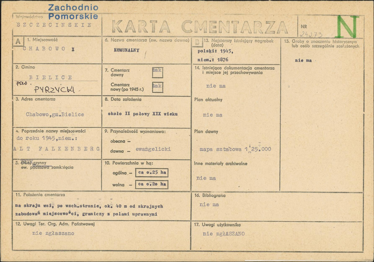 Karta cmentarza, skan nr 1
