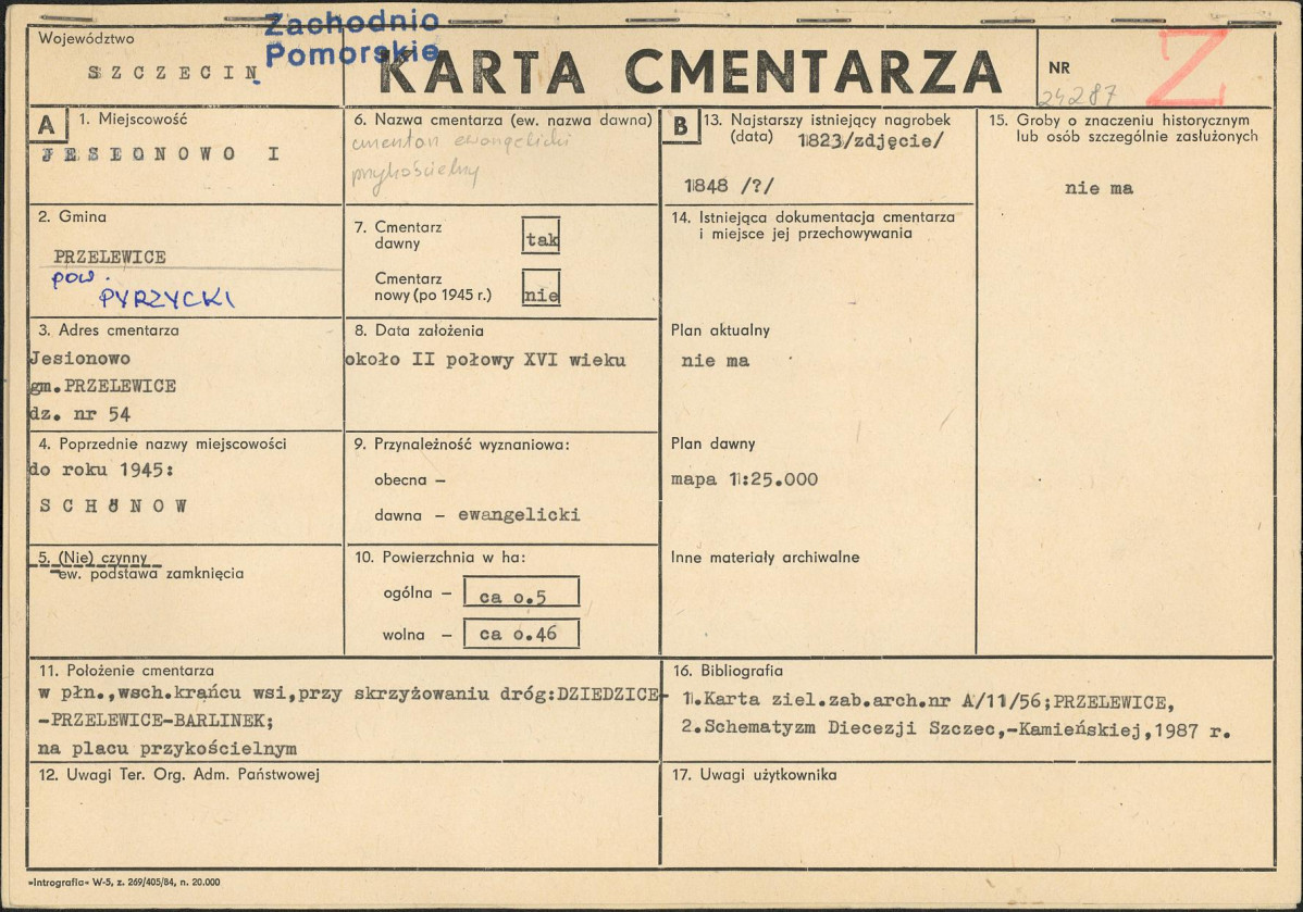 Karta cmentarza, skan nr 1