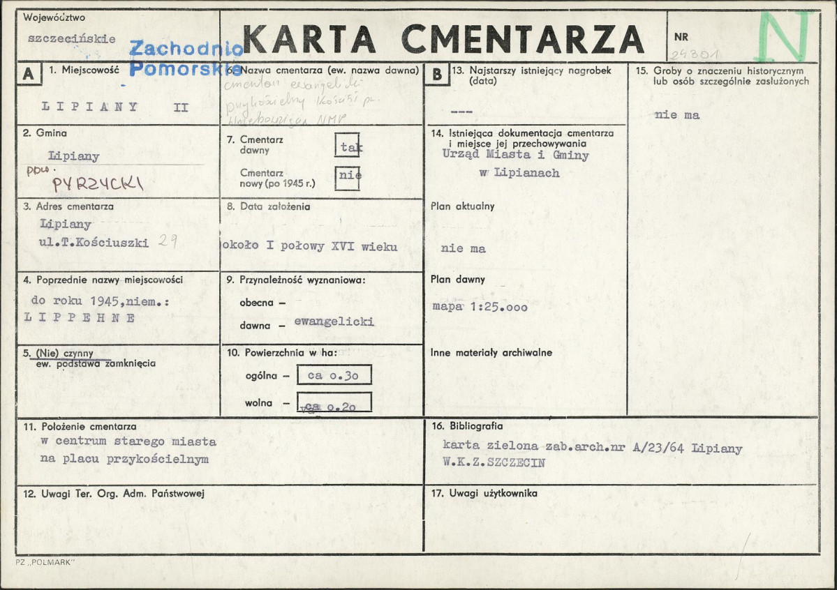 Karta cmentarza, skan nr 1