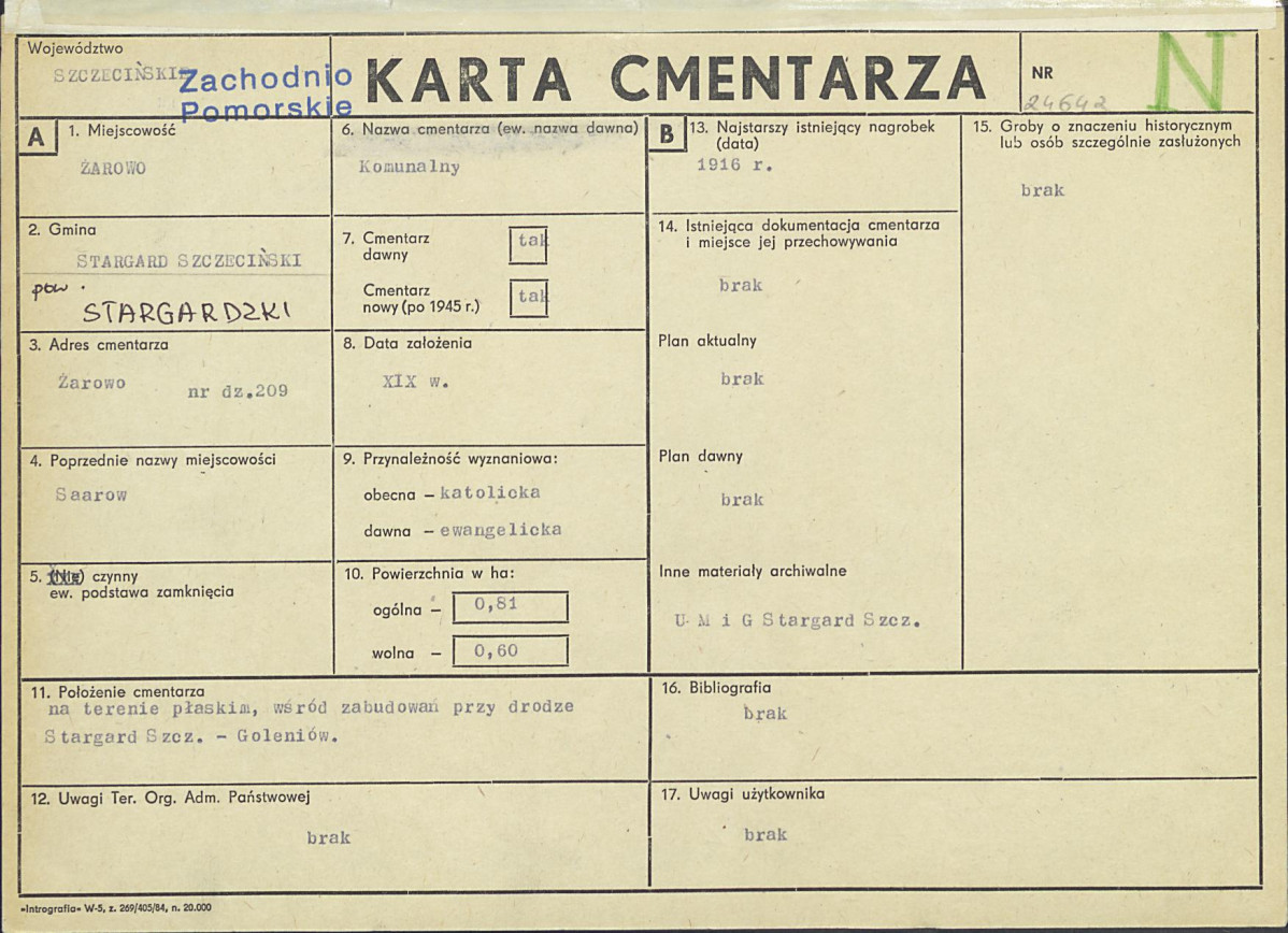 Karta cmentarza, skan nr 1