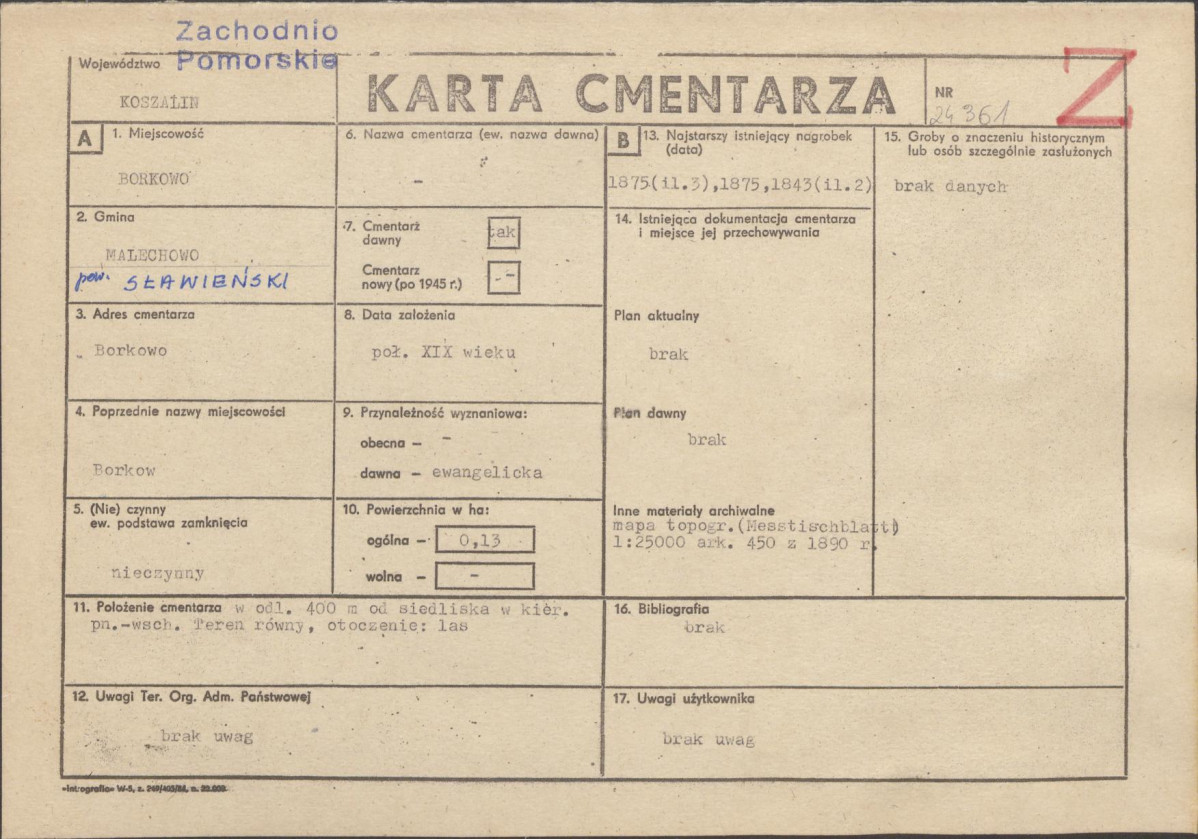 Karta cmentarza, skan nr 1