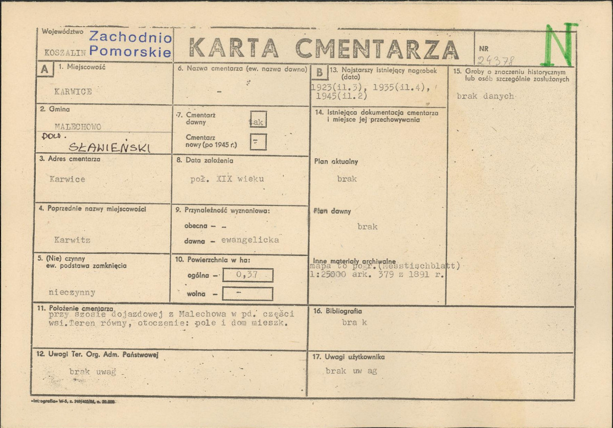 Karta cmentarza, skan nr 1