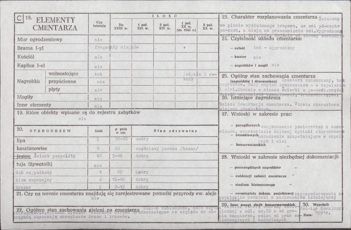 KC - Karta cmentarza, skan nr 2