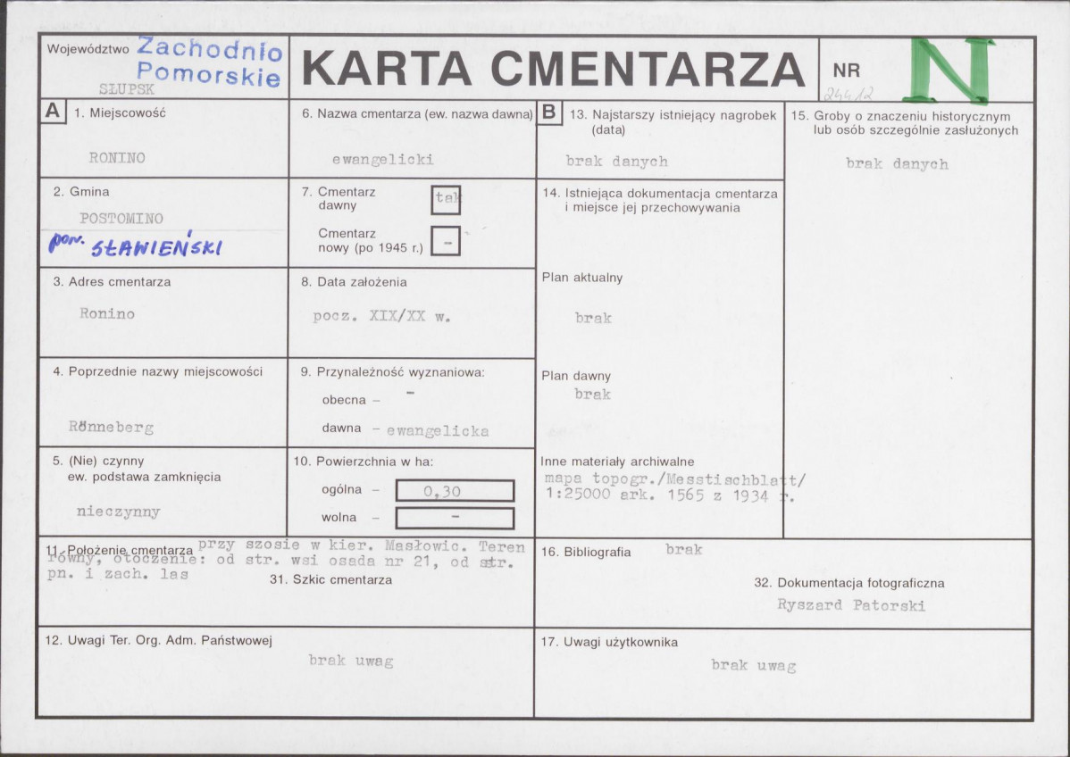 Karta cmentarza, skan nr 1