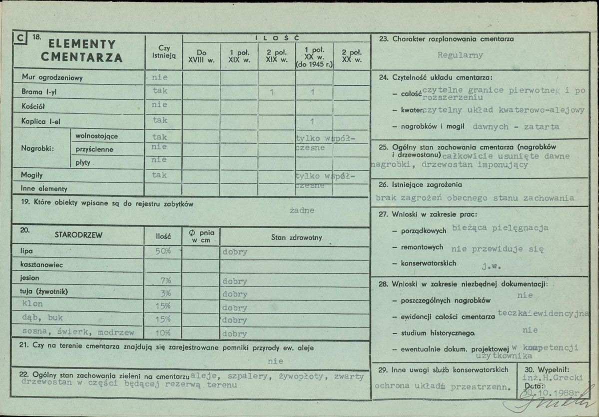 KC - Karta cmentarza, skan nr 2