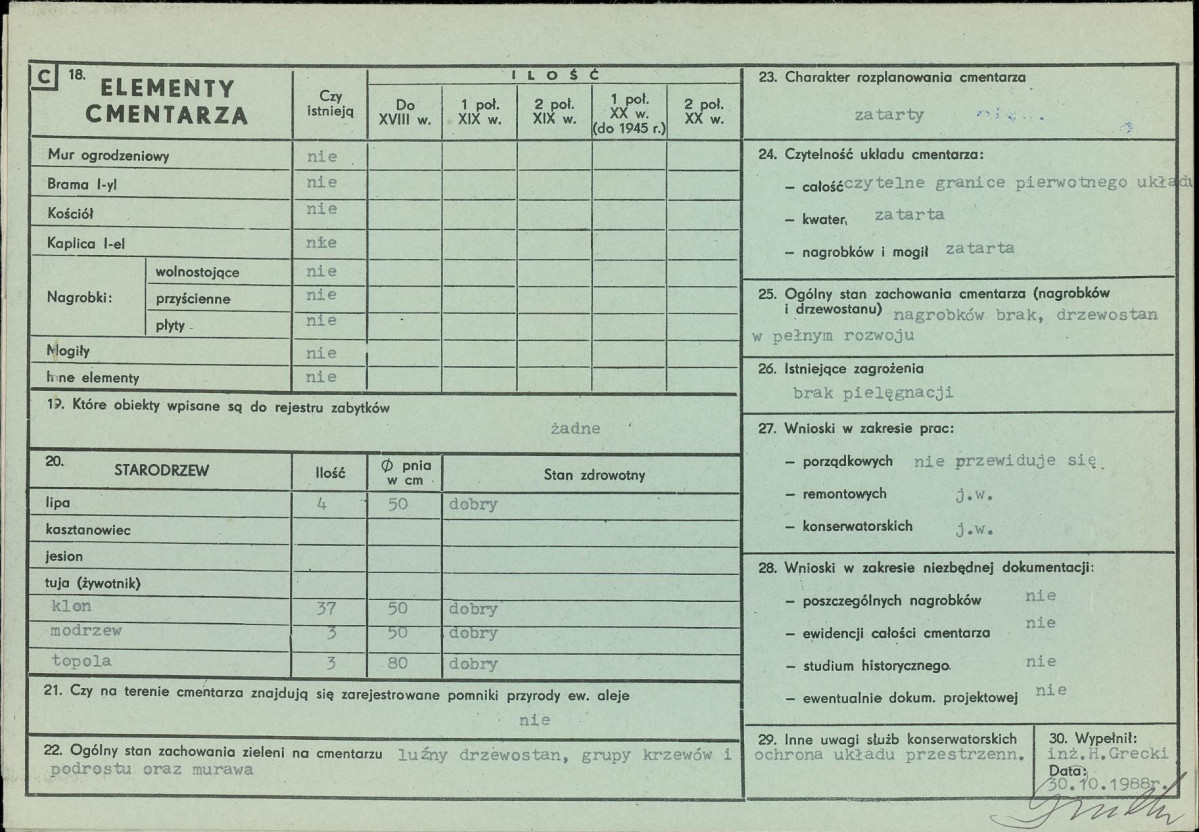 KC - Karta cmentarza, skan nr 2