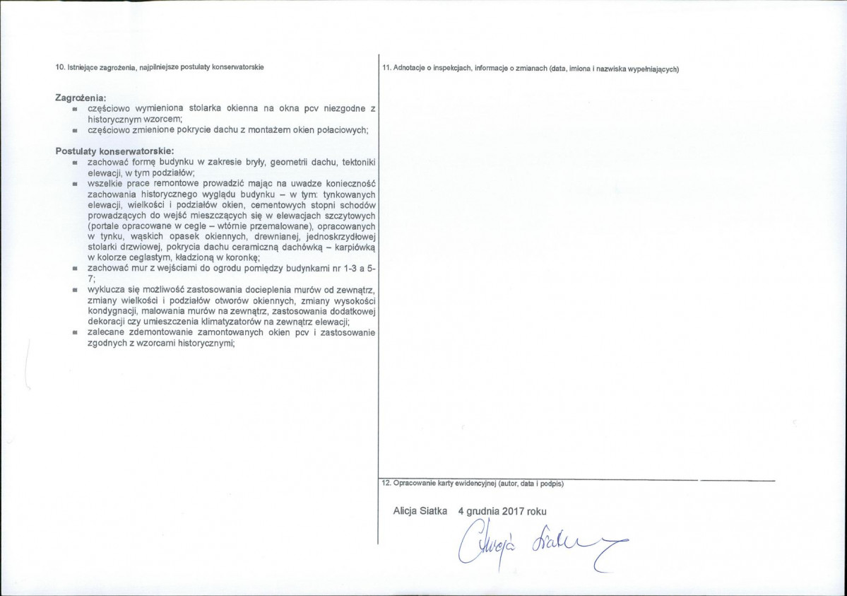 Karta obiektu niewpisanego do rejestru, skan nr 2