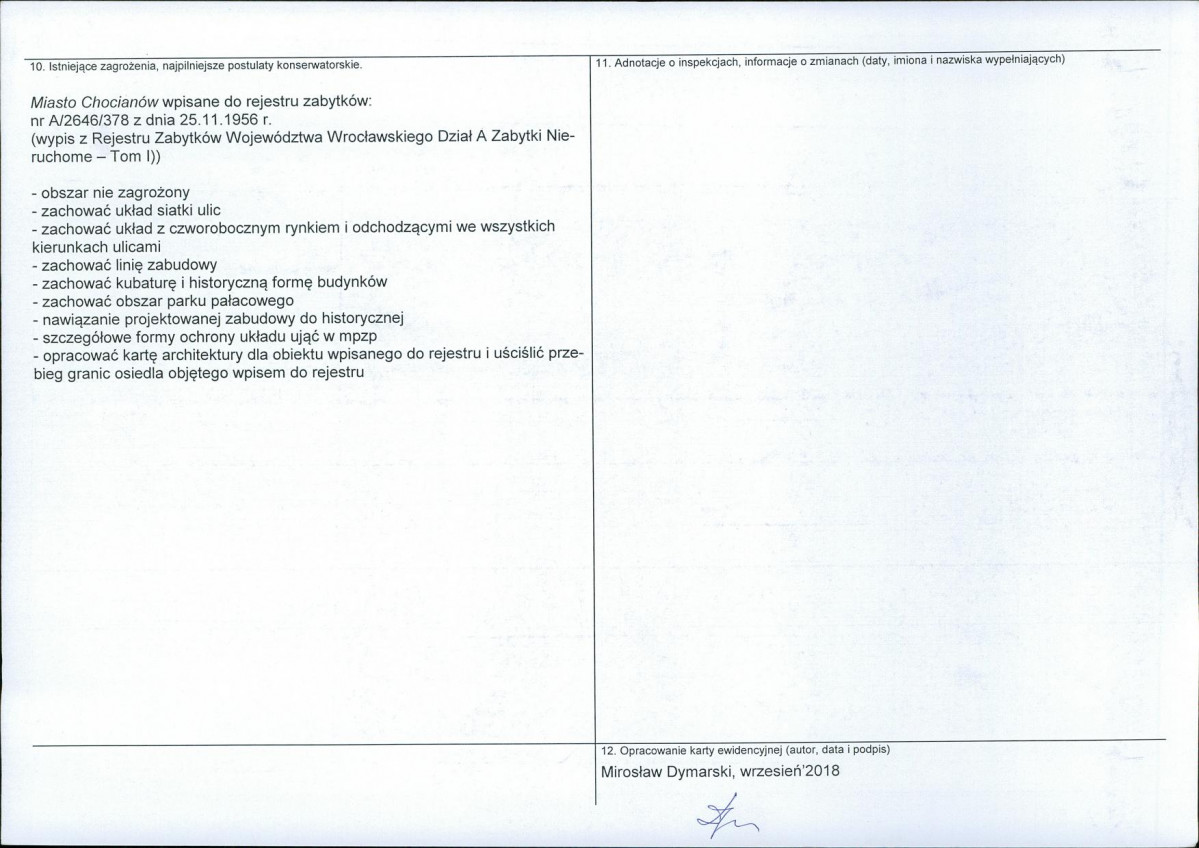 Karta obiektu niewpisanego do rejestru, skan nr 2