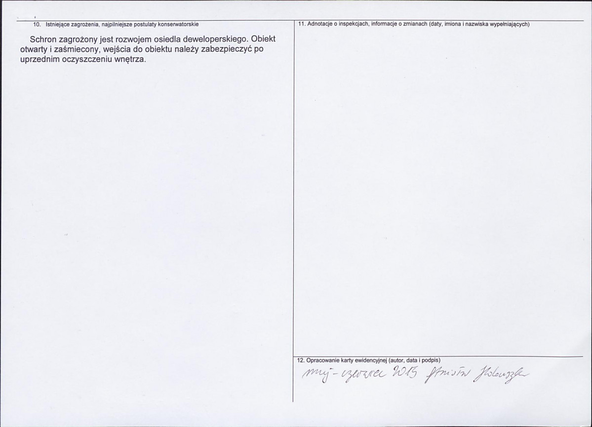 Karta obiektu niewpisanego do rejestru, skan nr 2