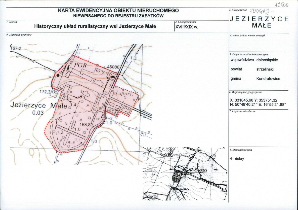 KEZN - Karta obiektu niewpisanego do rejestru, skan nr 1