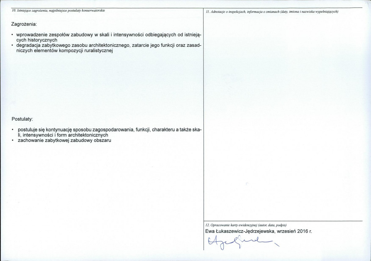 KEZN - Karta obiektu niewpisanego do rejestru, skan nr 2