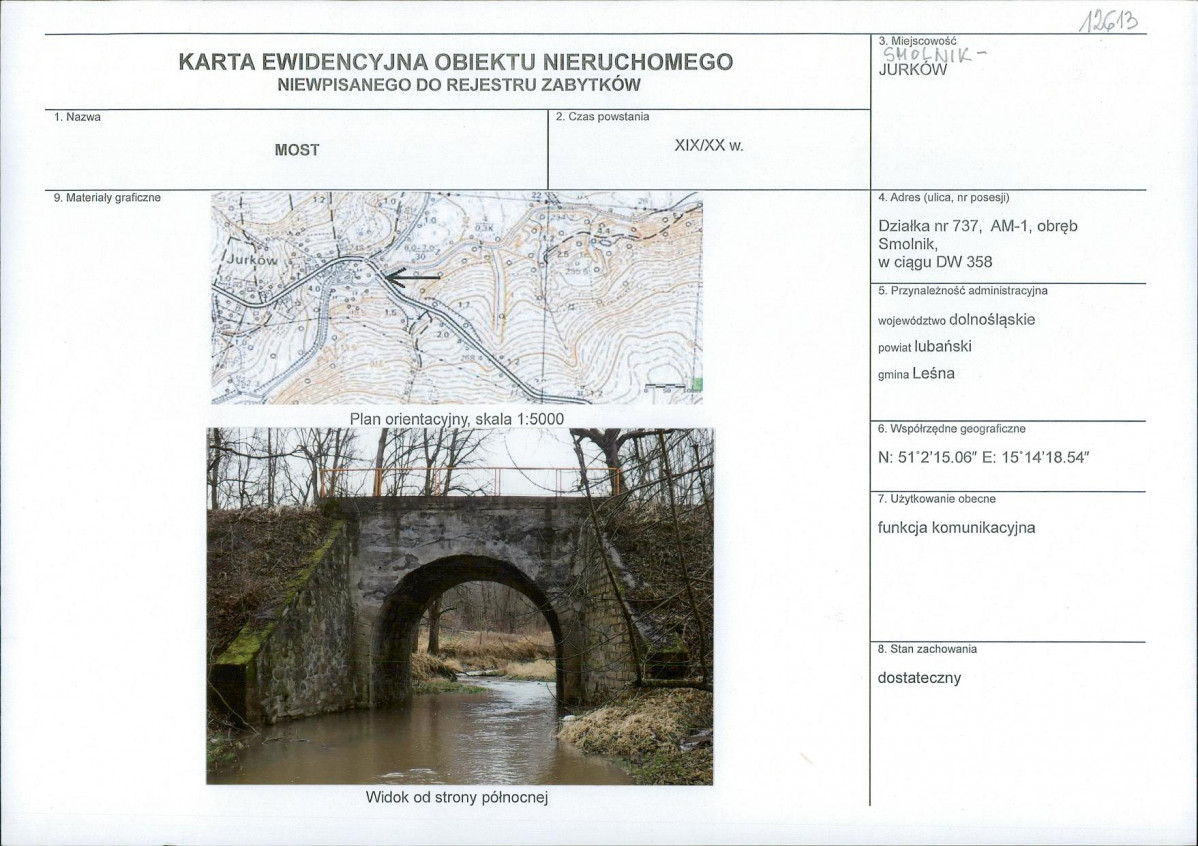 Karta obiektu niewpisanego do rejestru, skan nr 1