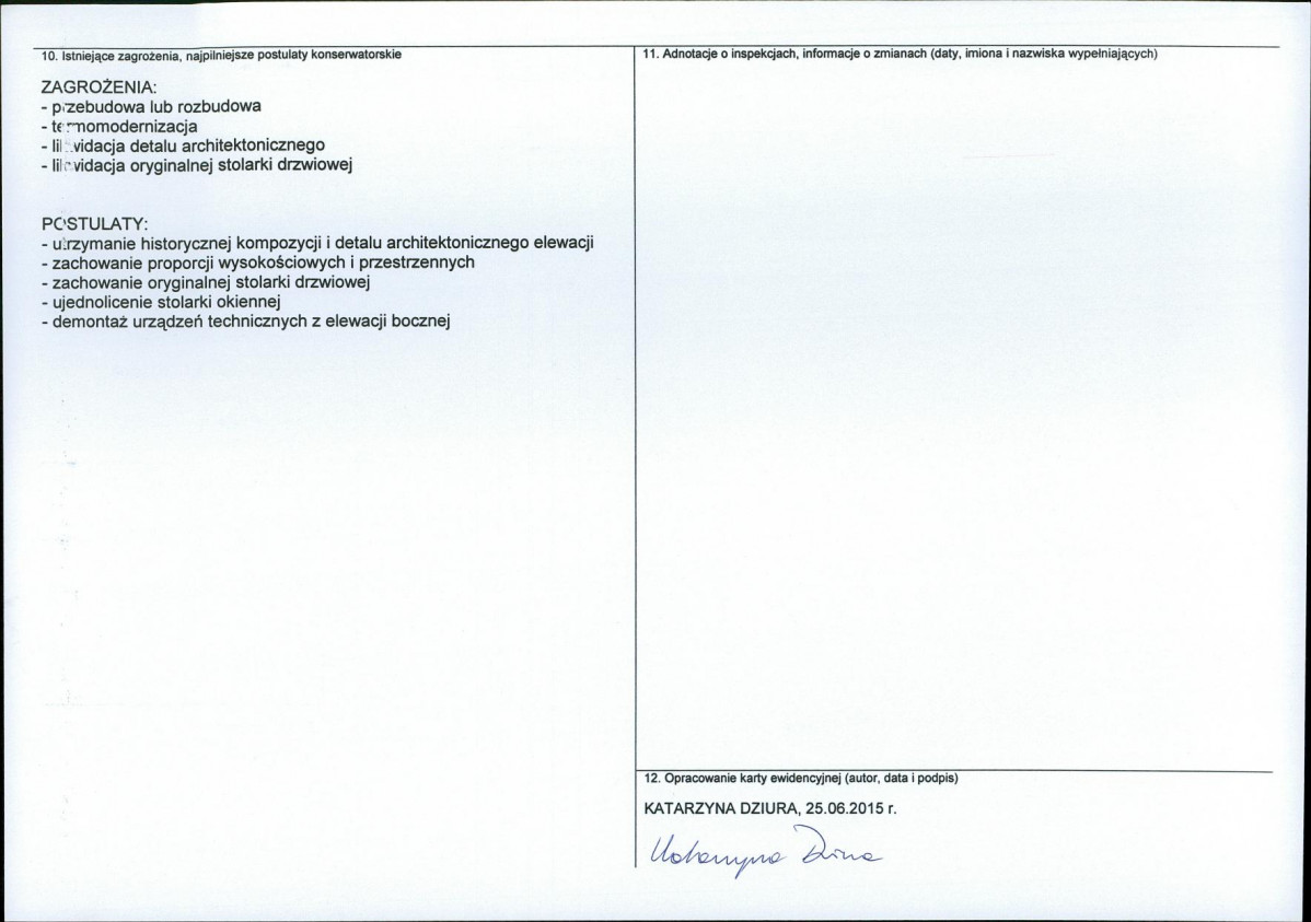 Karta obiektu niewpisanego do rejestru, skan nr 2