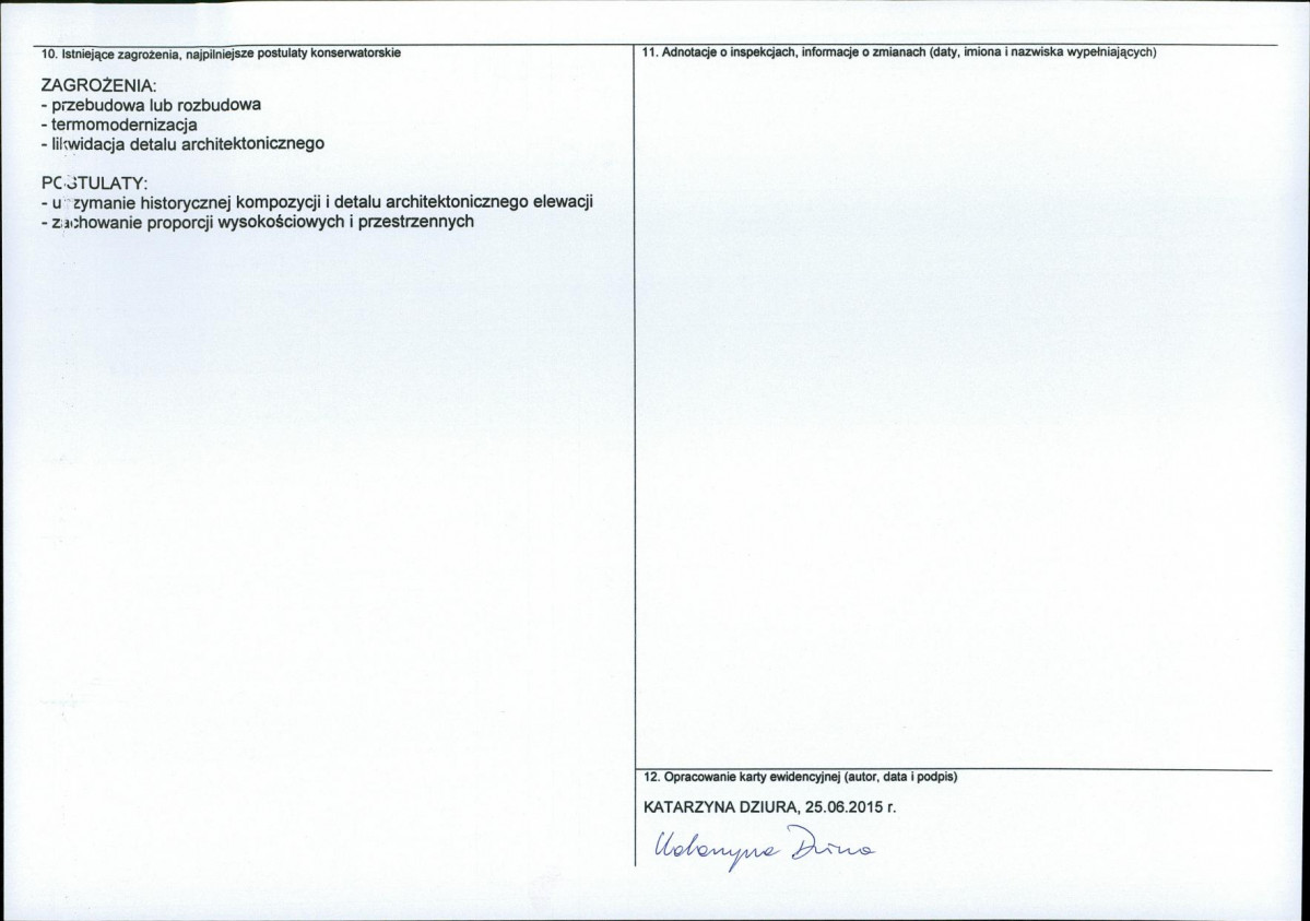 Karta obiektu niewpisanego do rejestru, skan nr 2