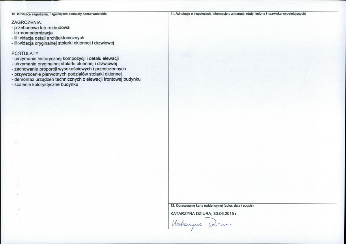 Karta obiektu niewpisanego do rejestru, skan nr 2