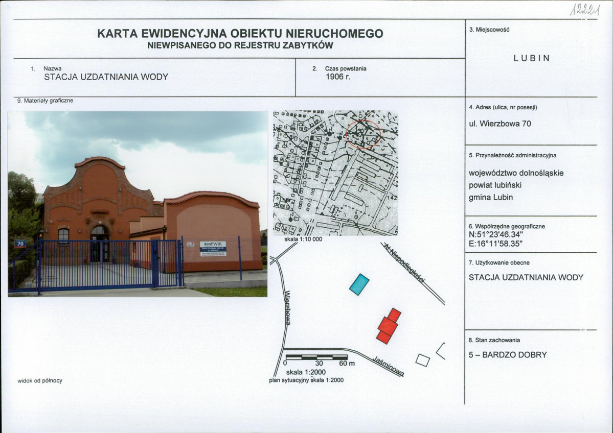 Karta obiektu niewpisanego do rejestru, skan nr 1