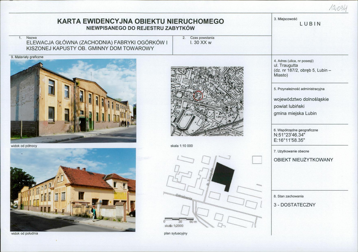 Karta obiektu niewpisanego do rejestru, skan nr 3