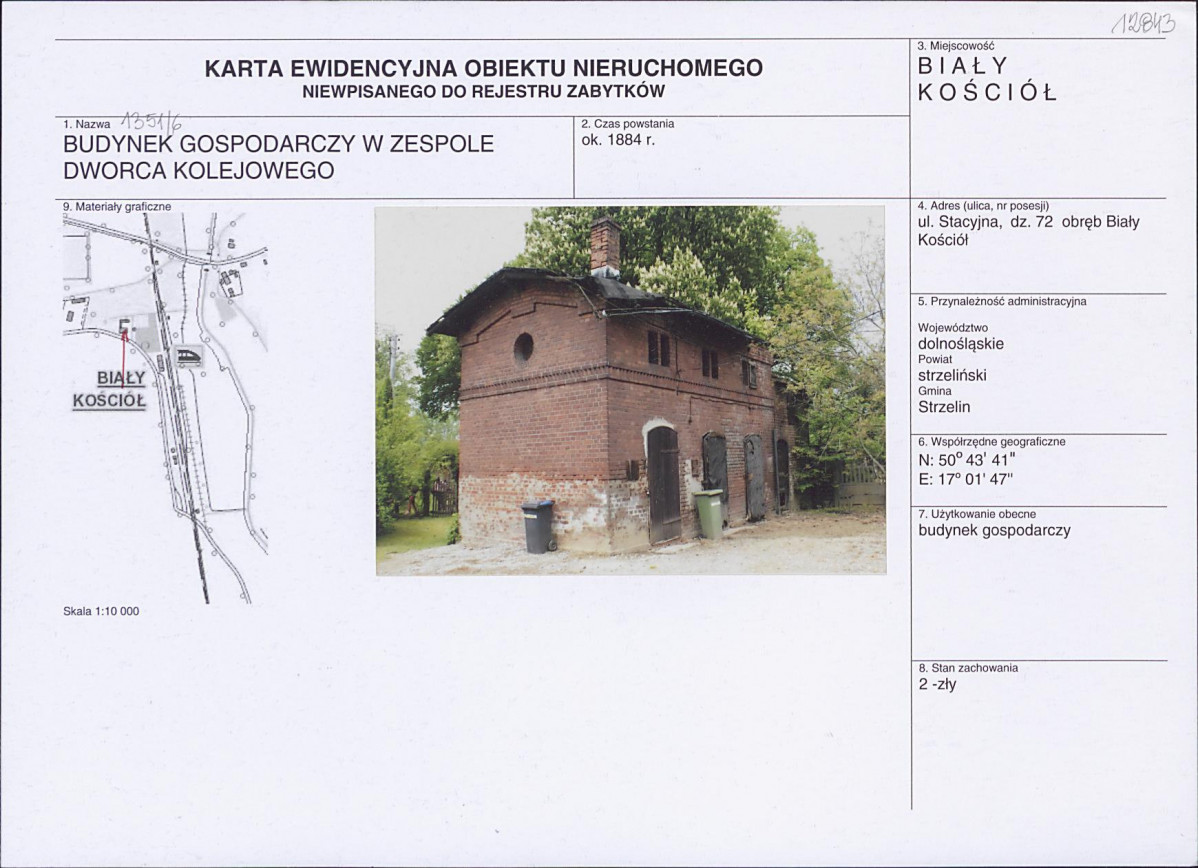 Karta obiektu niewpisanego do rejestru, skan nr 1