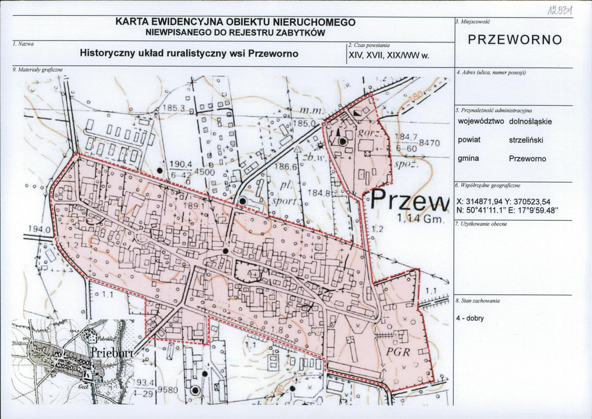 Karta obiektu niewpisanego do rejestru, skan nr 1