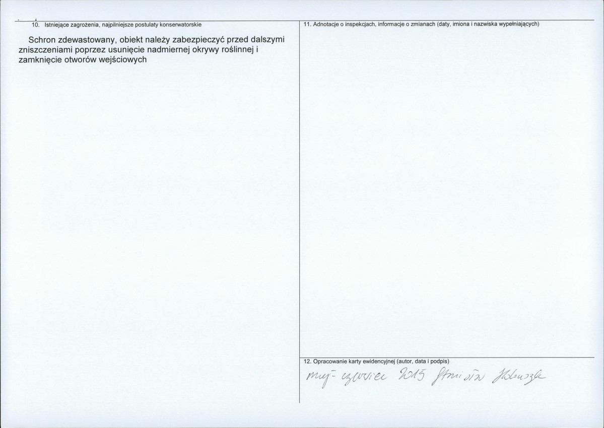 KEZN - Karta obiektu niewpisanego do rejestru, skan nr 2