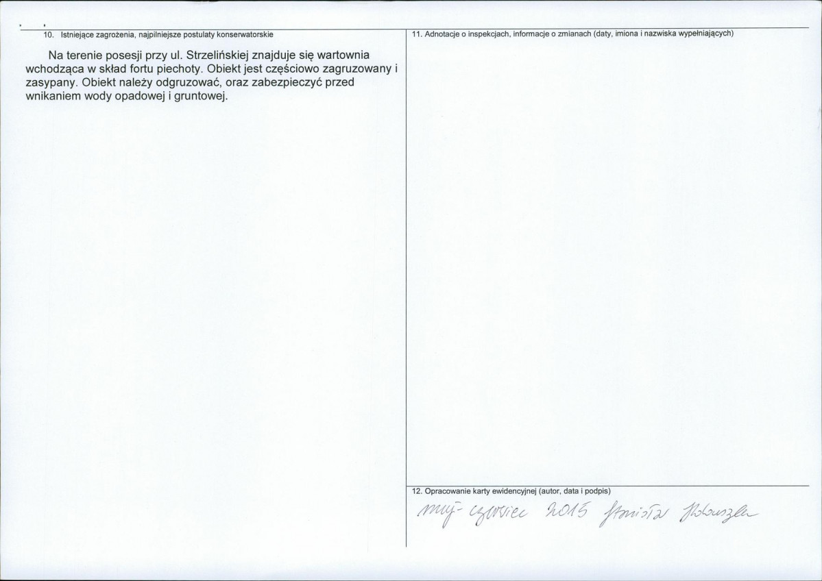 Karta obiektu niewpisanego do rejestru, skan nr 2