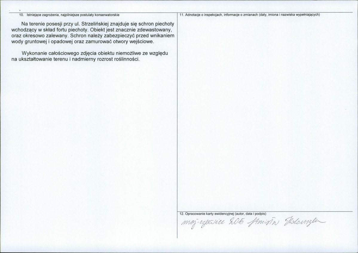 Karta obiektu niewpisanego do rejestru, skan nr 2