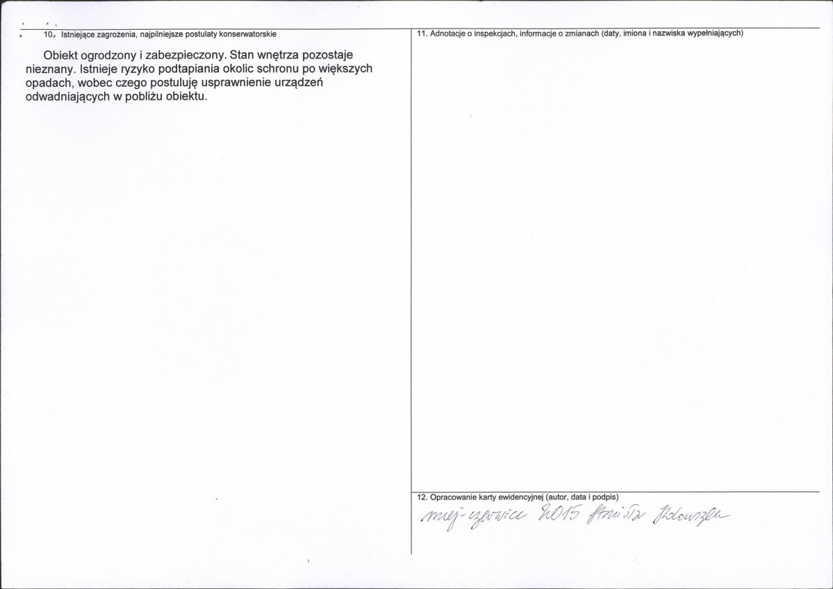 Karta obiektu niewpisanego do rejestru, skan nr 2